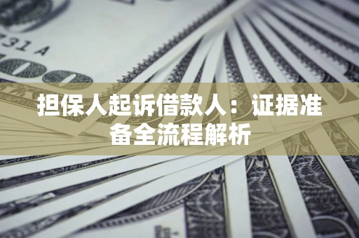 北京担保人起诉借款人：证据准备全流程解析