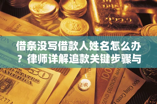 北京借条没写借款人姓名怎么办？律师详解追款关键步骤与证据链构建