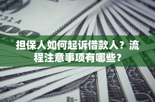 北京担保人如何起诉借款人？流程注意事项有哪些？